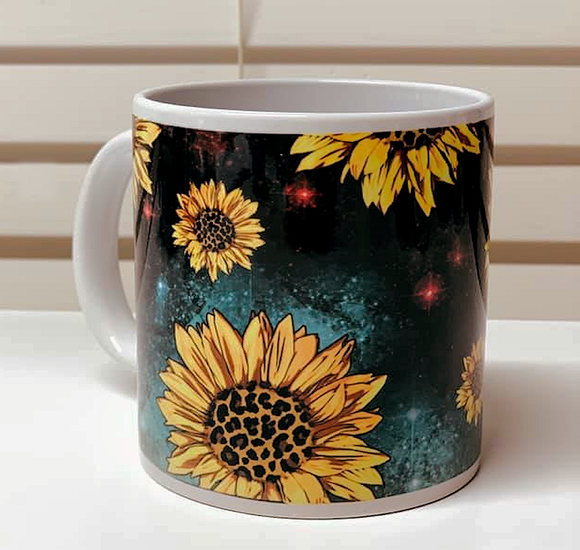 Galaxy Sunflower Coffee Cup