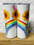 20 ounce skinny Teacher Tumblers Various Designs