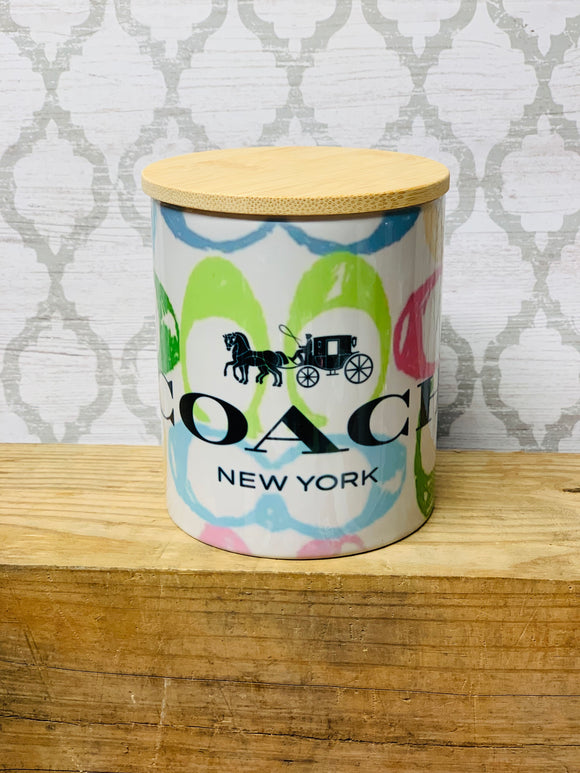 10 ounce candle multi color Coach