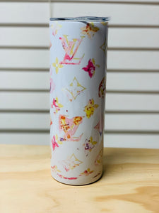 Watercolor LV 20 ounce skinny cup